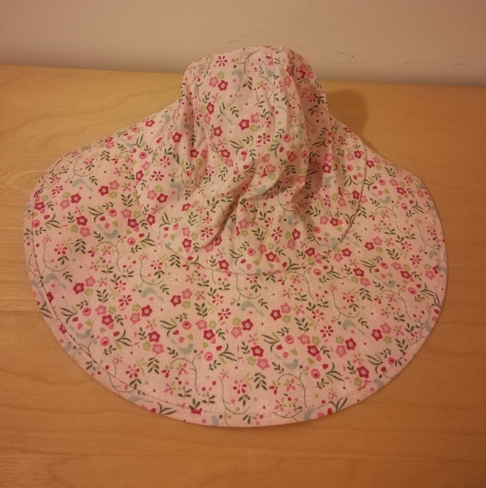 Floral wide brim hat